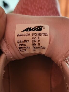 Avia Light Pink Women's Lace-Up Sneakers